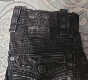 Rock Revival Dark Denim with Detailed Stitching